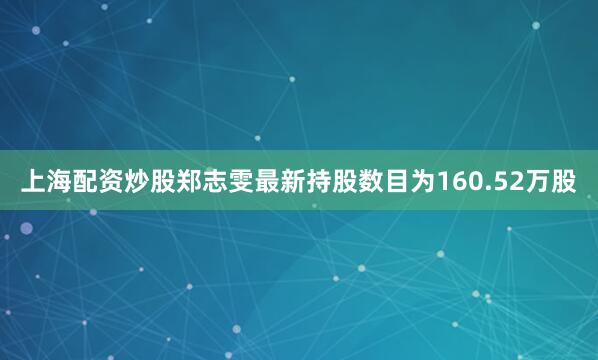 上海配资炒股郑志雯最新持股数目为160.52万股