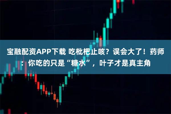 宝融配资APP下载 吃枇杷止咳？误会大了！药师：你吃的只是“糖水”，叶子才是真主角